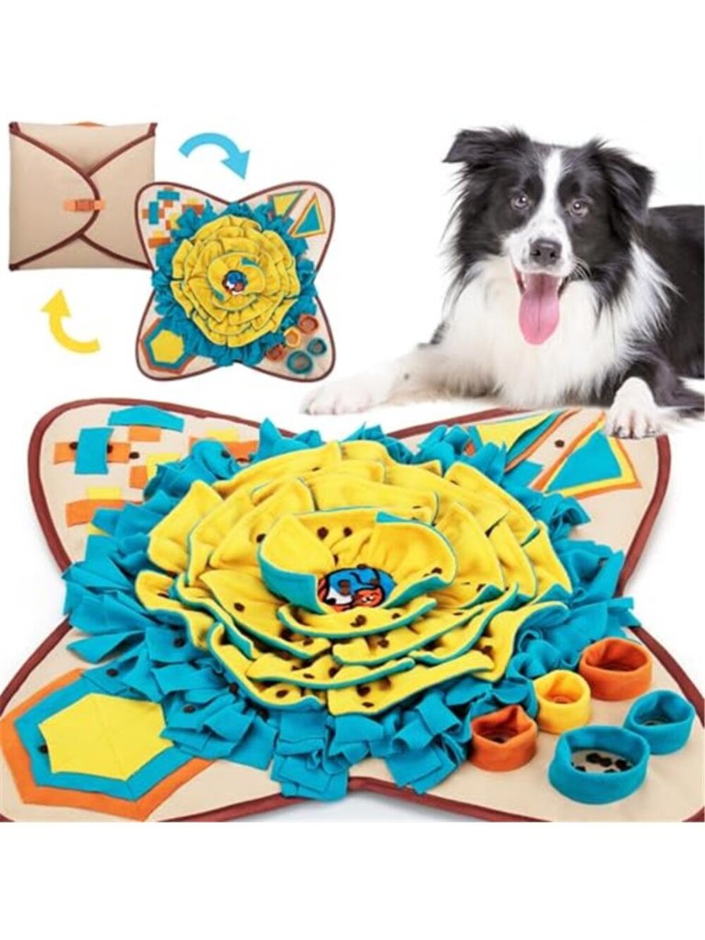 New Pet Snuffle Mat for Dogs, Interactive Feed Game for Boredom, Encourages